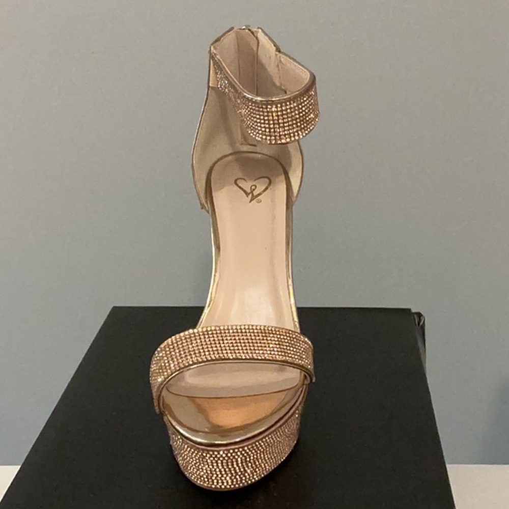 Windsor Gold Rhinestone Heels